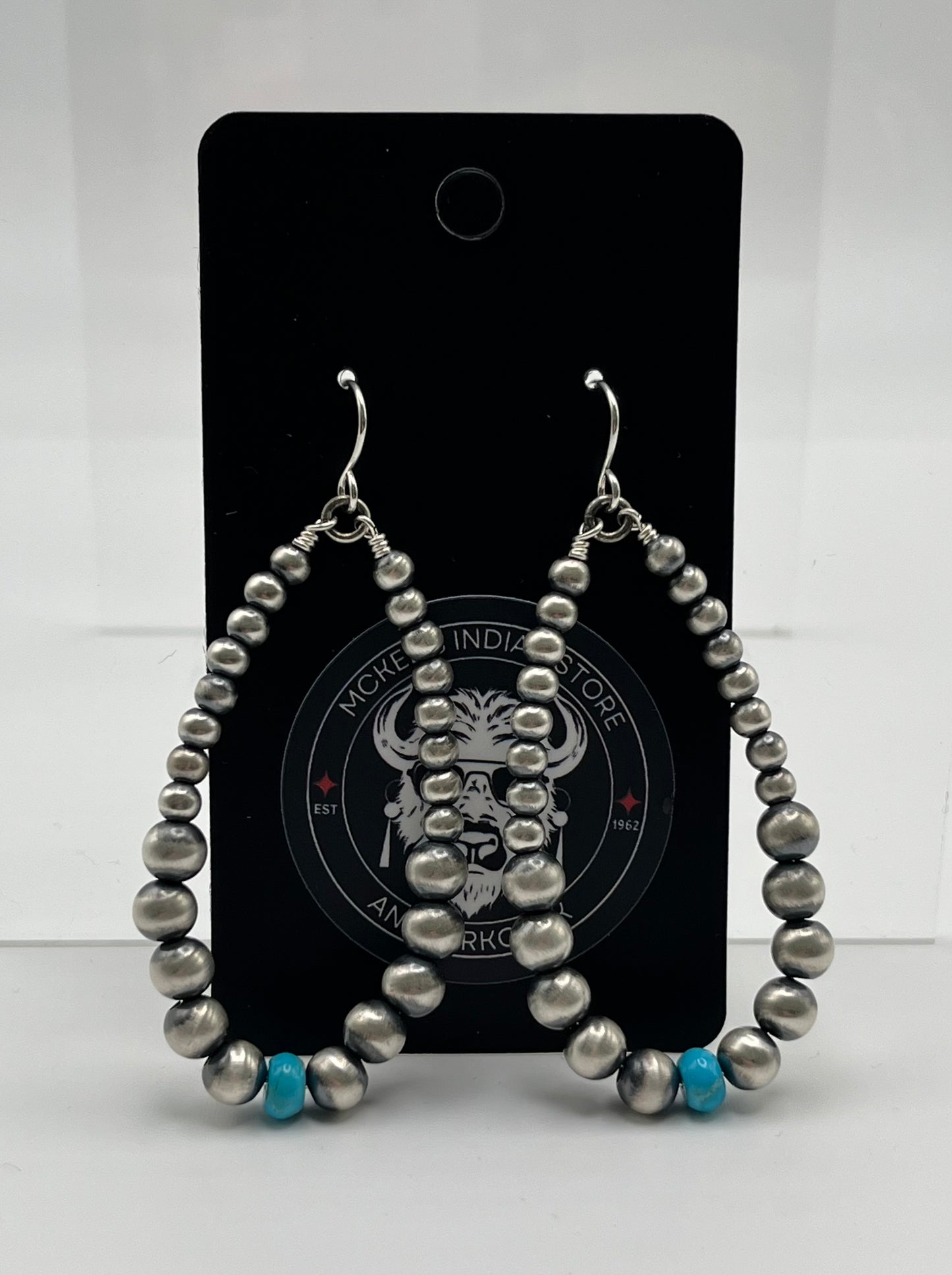 Navajo Pearl and Turquoise Earrings