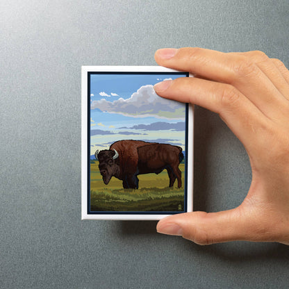 Bison in Field: Magnet