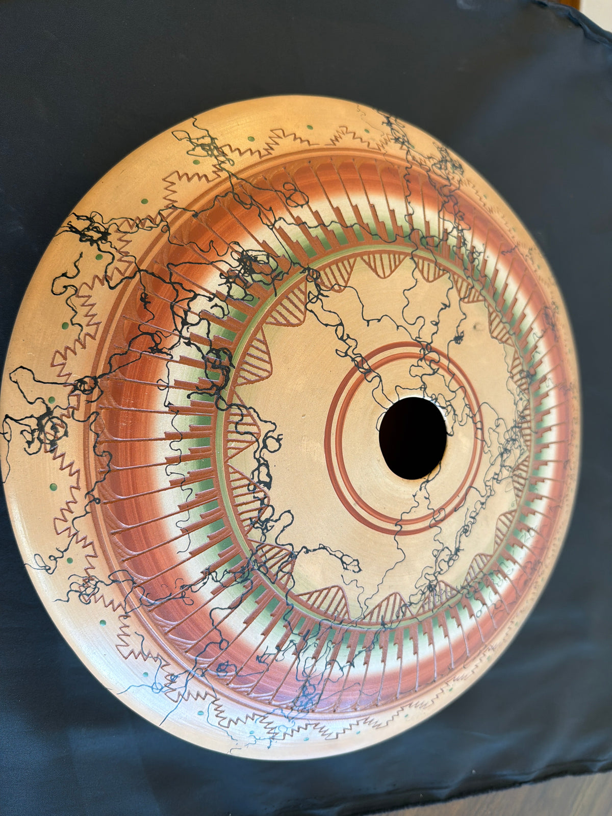 Horsehair Pottery - Large/Flat
