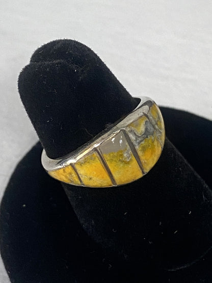 Bumble Bee Jasper & Sterling Silver Ring