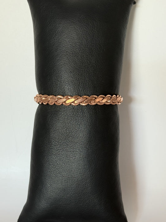 Copper Bracelet with Twist Chain Design
