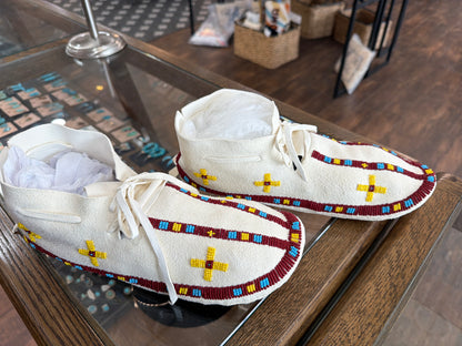 Beaded moccasins Sz 11-12