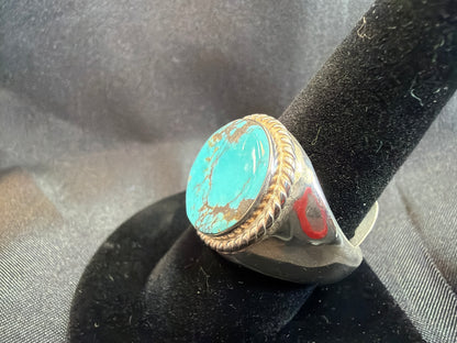Turquoise/Sterling Silver Ring (Size 10 3/4)