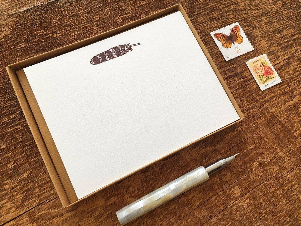 Feather Flat Notes (Boxed Set of 8)