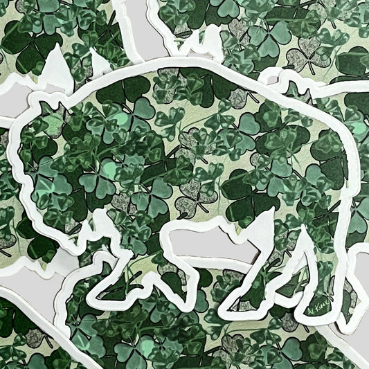 Shamrock Buffalo Die Cut Waterproof Vinyl Sticker