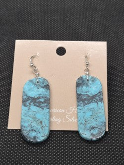 Turquoise Slab Earrings