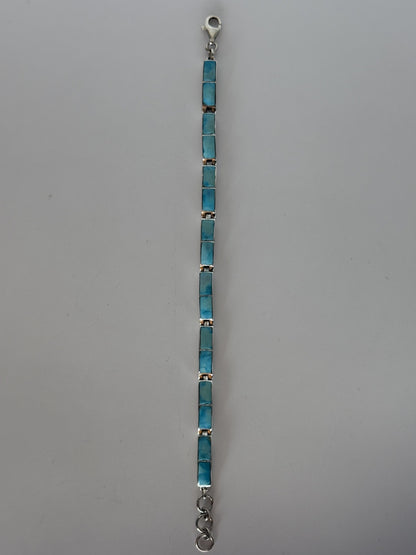 High-Quality Blue Ridge Turquoise & Sterling Silver Bracelet