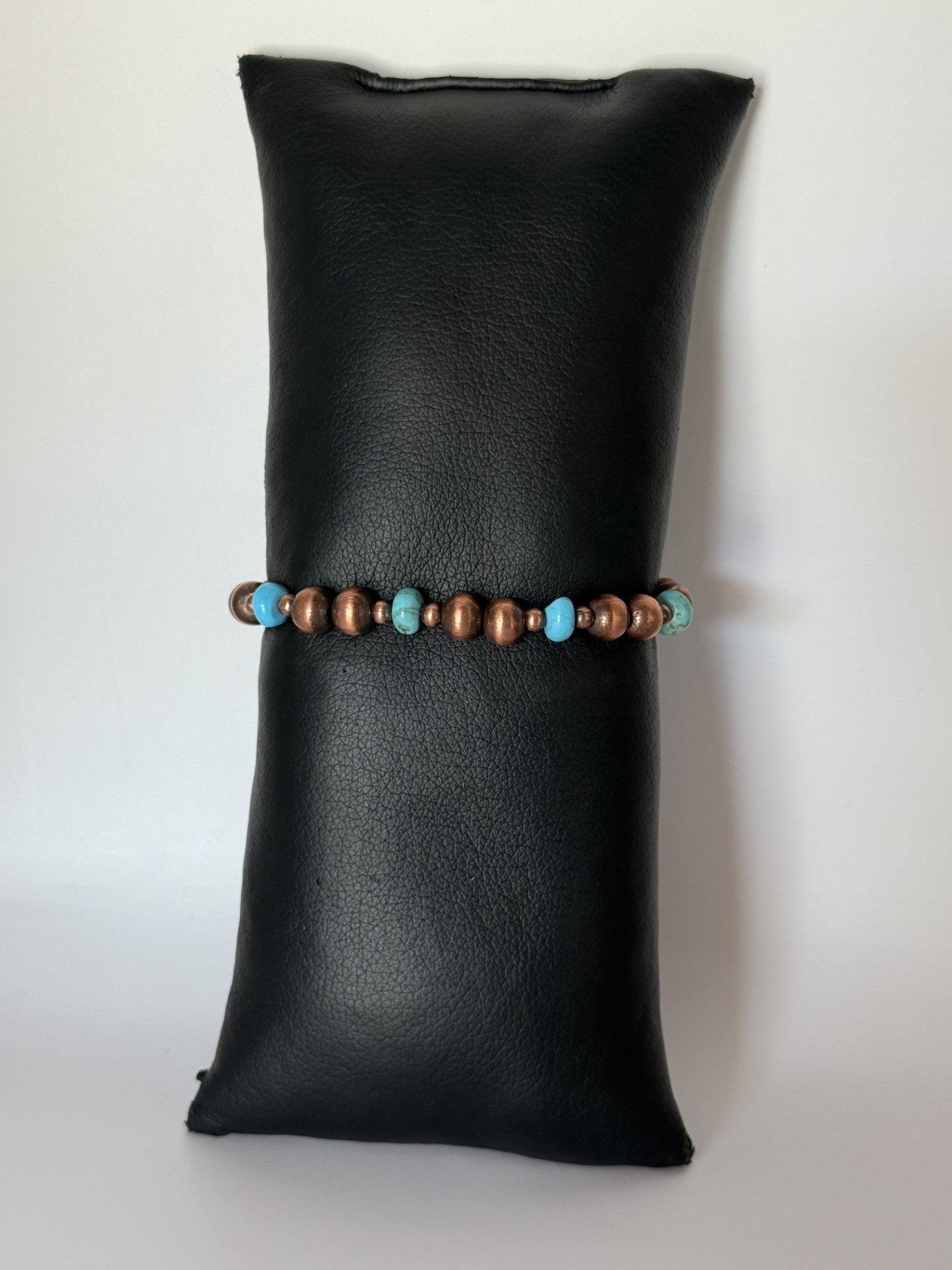 Sediment Jasper & Copper Beaded Stretchy Bracelet