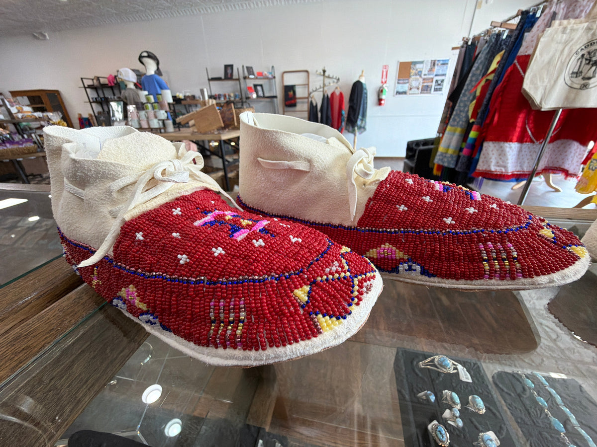 Fully Beaded Adult Moccasins