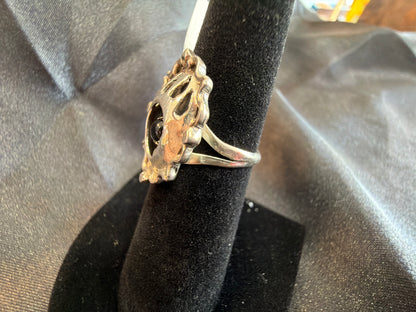 Onyx/Sterling Silver Ring (Size 6 1/4)