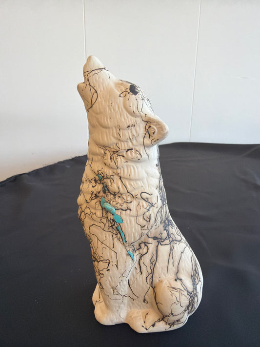 Horsehair Pottery - Wolf