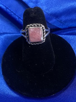 Rhodochrosite & Sterling Silver Ring