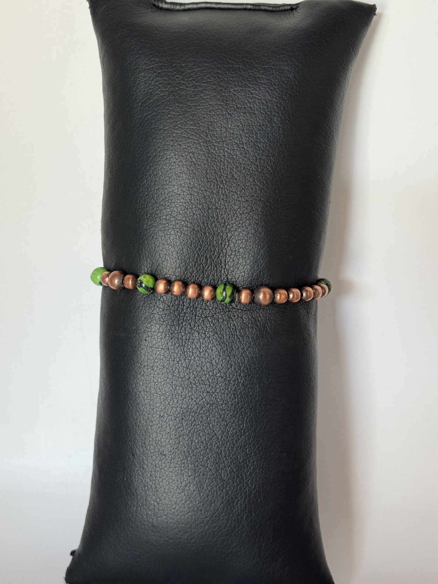 Sediment Jasper & Copper Beaded Stretchy Bracelet