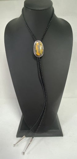 Sterling Silver & Bumble Bee Jasper Bolo