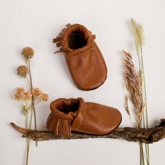 Sienna Moccasins Leather Baby Booties & Toddler Shoes: 12M