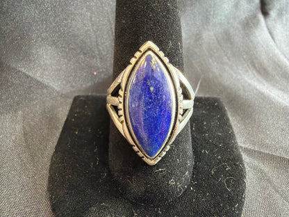 Lapis/Sterling Silver Ring (Size 10 1/2)