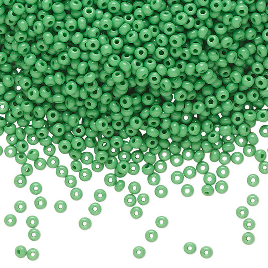 11 Seed Bead Opaque Green