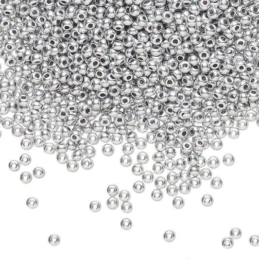 11 Seed Bead Soft Silver