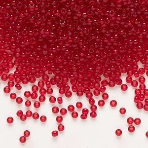 11 Seed Bead Dark Red Transparent