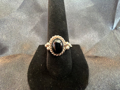 Onyx/Sterling Silver (Size 10)