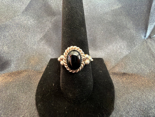 Onyx/Sterling Silver (Size 10)