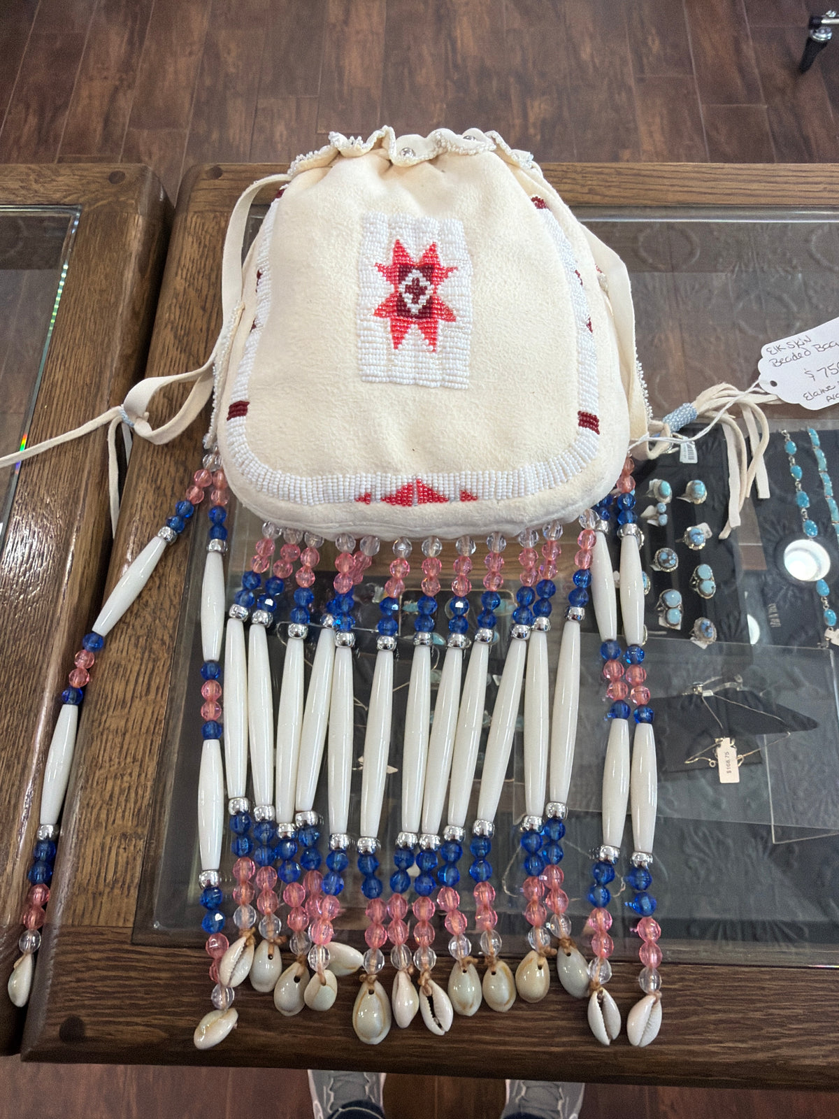 Elk Skin Beaded Bag