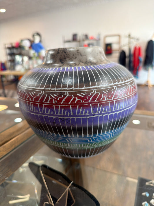 Horse Hair Pottery by Tyler Yazzie (Navajo)