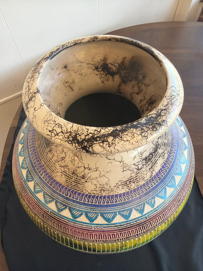 Horsehair Pottery - Large Pot ( Theresa Whitegoat - Navajo)