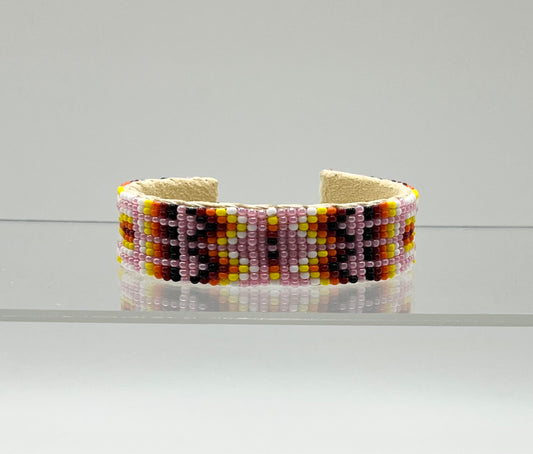 Beaded Bracelet; Pink