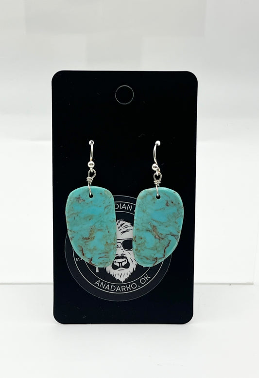 Turquoise Slab Earrings