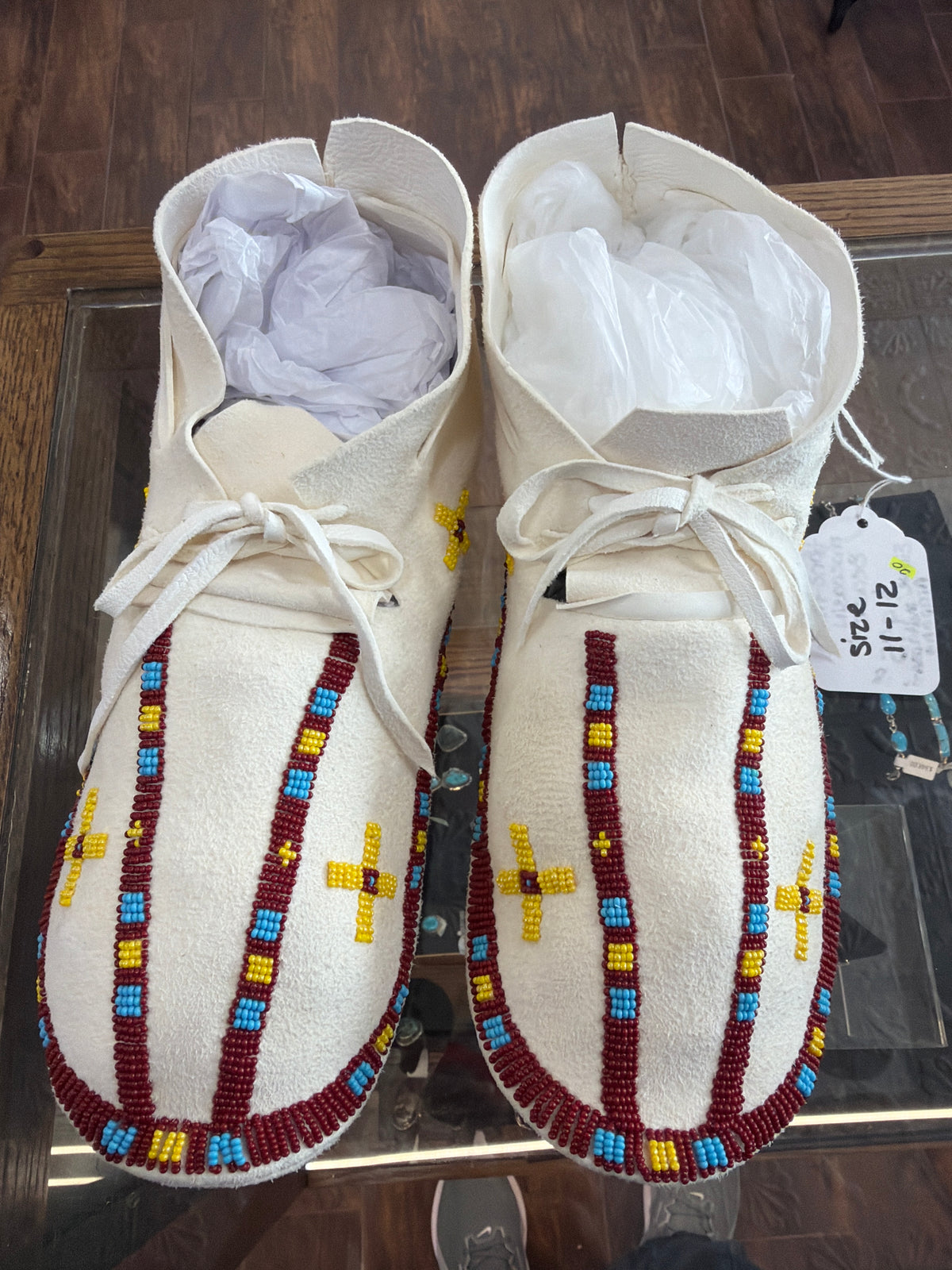 Beaded moccasins Sz 11-12