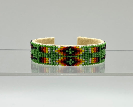 Beaded Bracelet; Grass Green