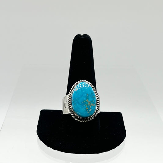 Men’s Turquoise and Sterling Silver Ring; Size 12