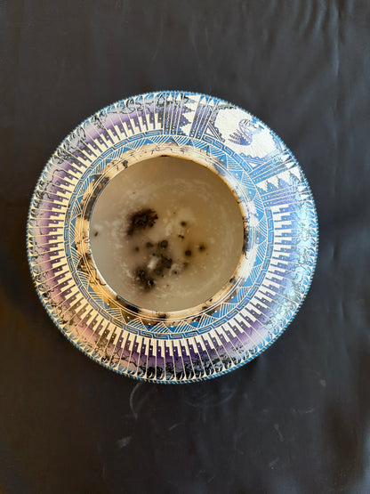 Horsehair Pottery- Myron Charlie (Blues/Purples) (Navajo)