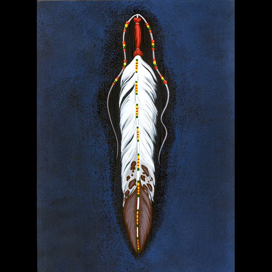 Traci Rabbit Art Tile 4.25"x4.25" - Feather of Honor