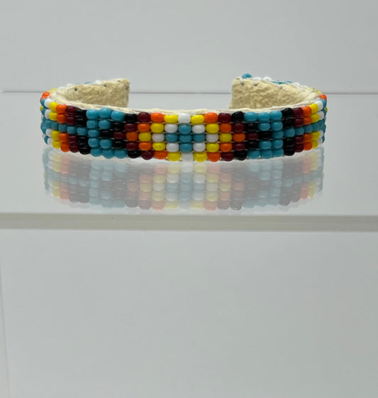 Beaded Baby Cuff Bracelet; Turquoise