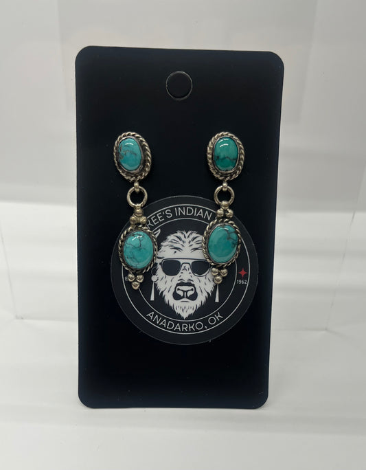 Turquoise and Sterling Silver Earrings