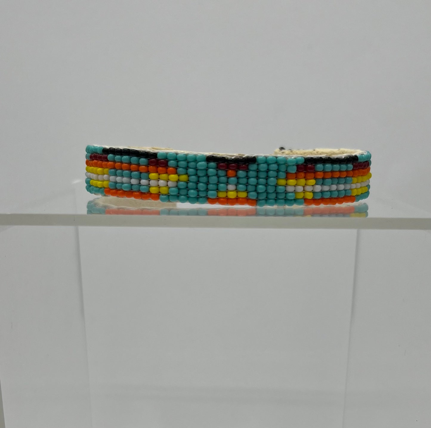 Beaded Cuff Bracelet; Turquoise