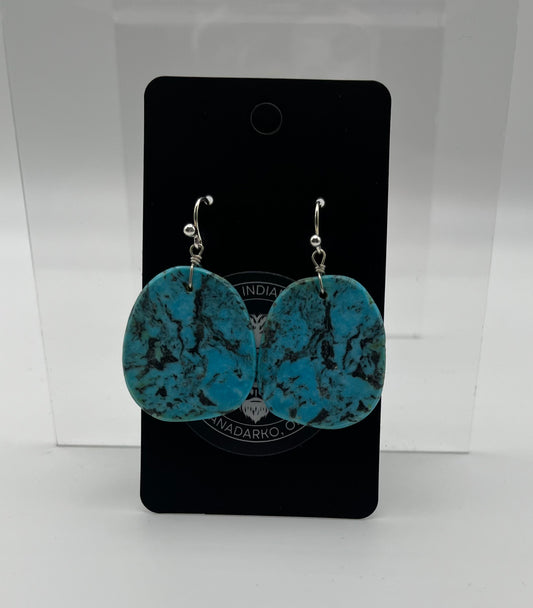 Turquoise Slab Earrings