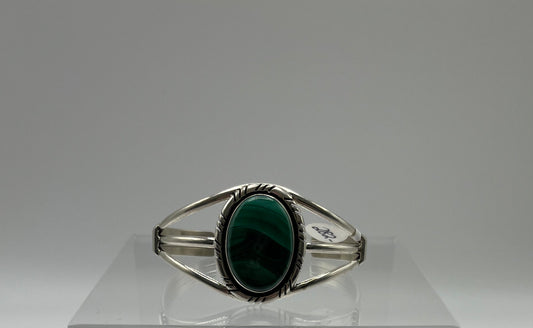Malachite and Sterling Silver Bracelet