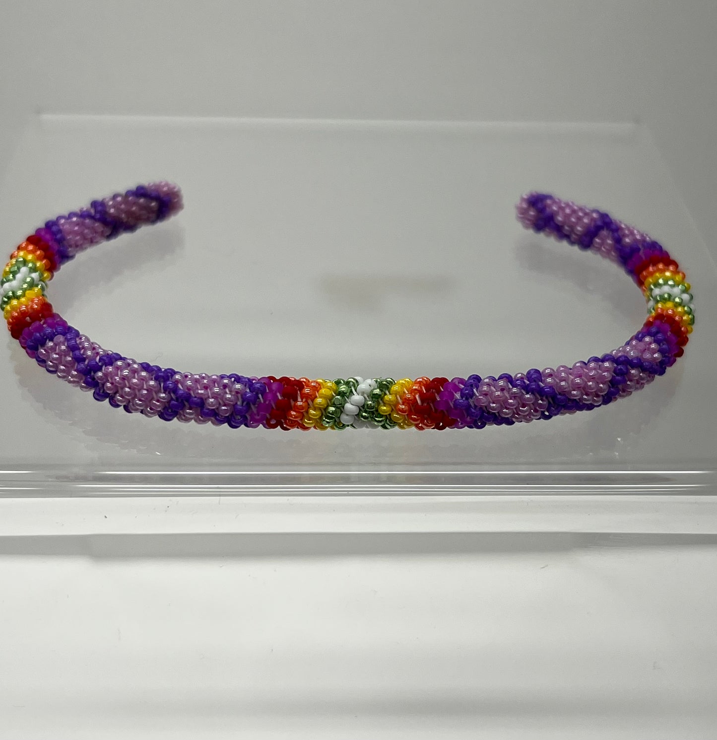 Beaded Bracelet; Lavender