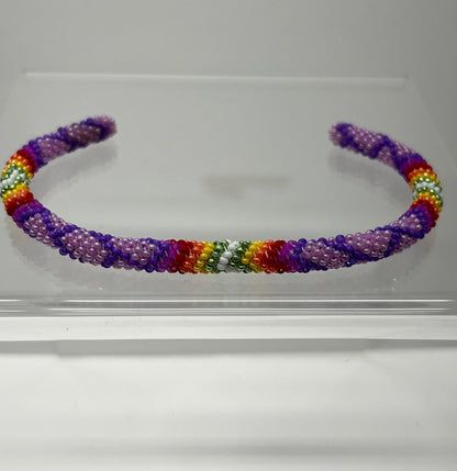 Beaded Bracelet; Lavender