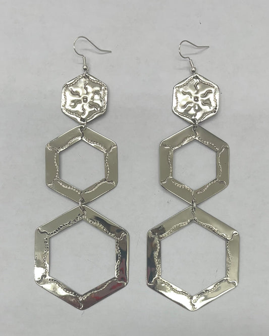 Charley Johnson Octagon Stamped Earrings