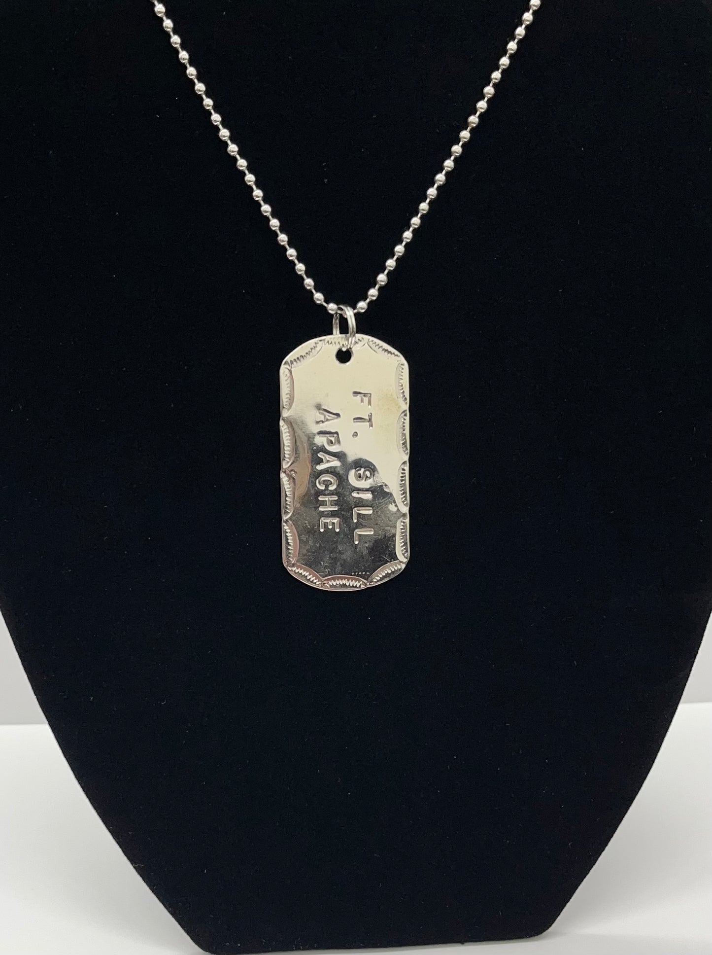 Tribal Dog Tag; German Silver