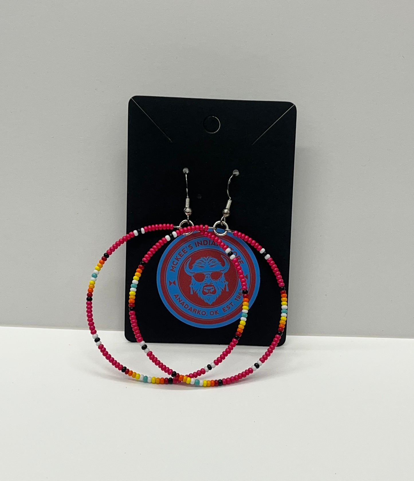 Single Hoop Beaded Earrings