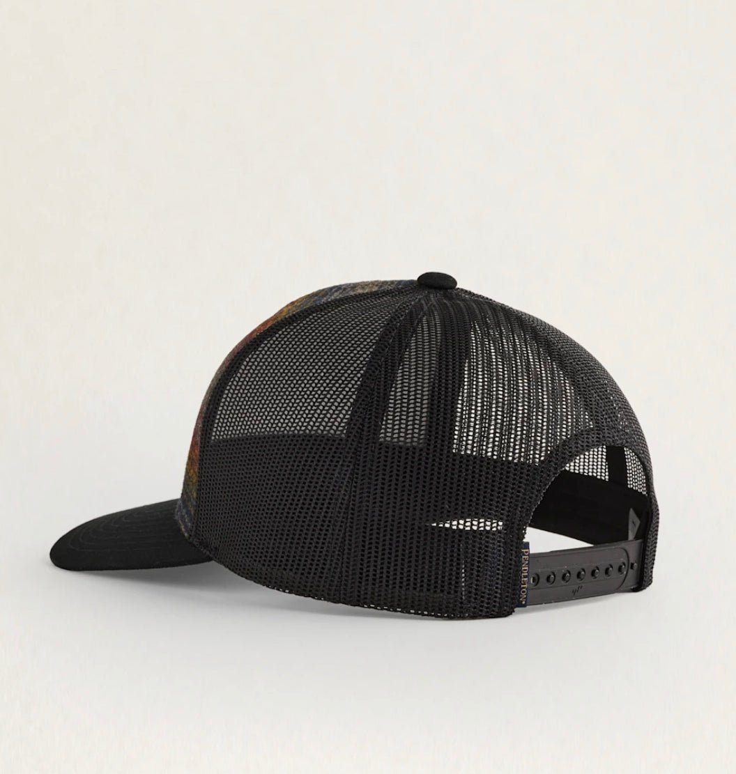 Pendleton Wool Trucker Hat: Brown Multi Ombré Stripe