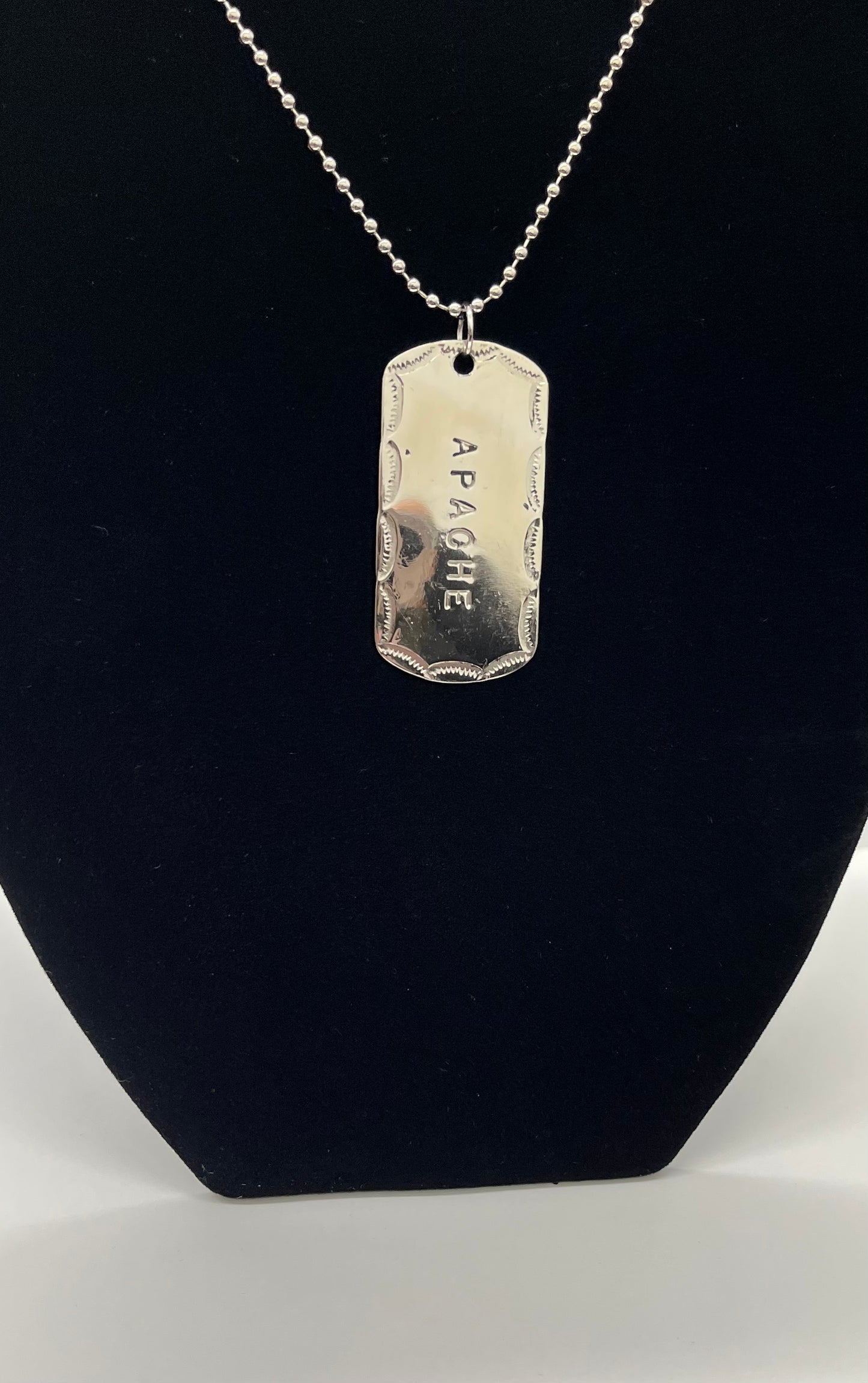 Tribal Dog Tag; German Silver