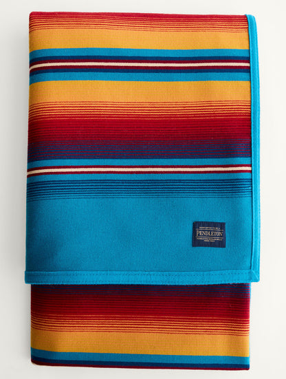 Pendleton Serape Robe Blanket; Turquoise