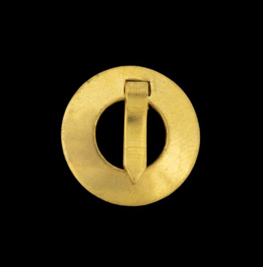 3/4” Washer Brooches; Plain, Brass