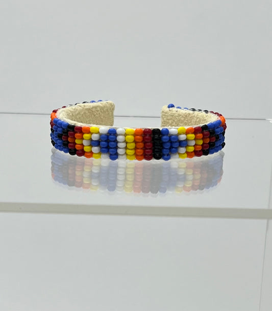 Beaded Baby Cuff Bracelet; Royal Blue